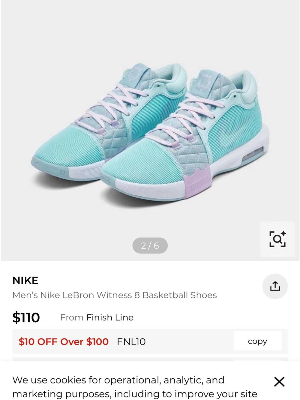 Nike Low-Top Sneakers in Mint Green & Light Lavender